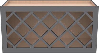 Solid Wood RTA Wine Bottle Rack Wall Cabinet - Image 4