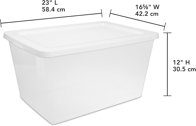 2-Pack 58 Quart Clear Storage Bins - Image 4