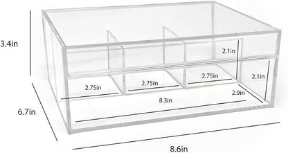 Isaac Jacobs 4-Compartment Clear Acrylic Organizer - Image 2