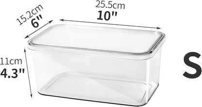 Clear Storage Bins With Lids, 4 Packs Food Storage Organizer, Stackable Kitchen - Image 5