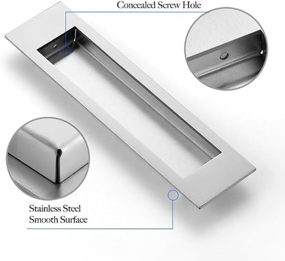 Ravinte Sliding Closet Door Handles Flush Pulls Recessed Finger Pulls - Image 5
