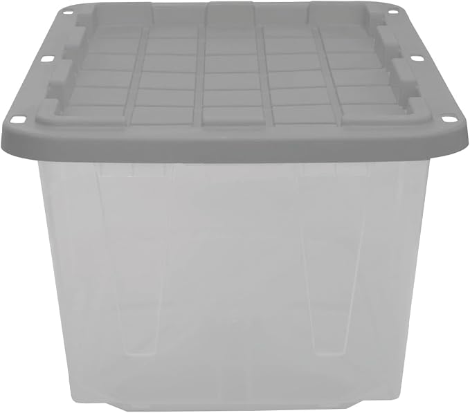 CX BLACK & YELLOW, 27-Gallon Heavy Duty Clear Storage Container & Snap-Tight Lid - Image 5