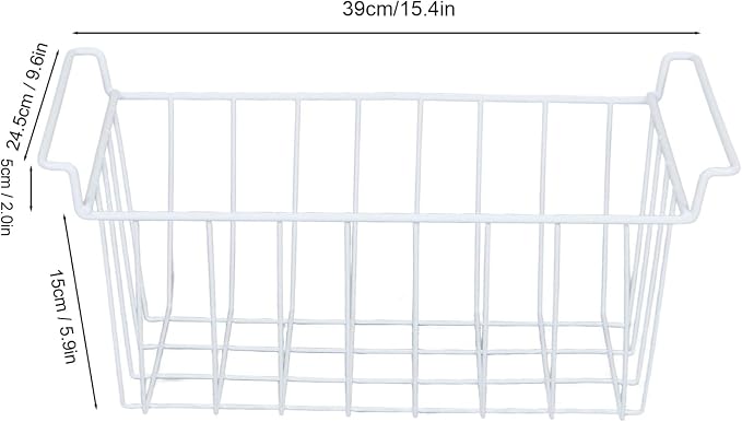 2PCS Freezer Organizer Bins, Steel Wire Freezer Basket - Image 4