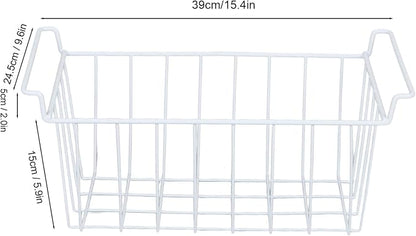 2PCS Freezer Organizer Bins, Steel Wire Freezer Basket - Image 4