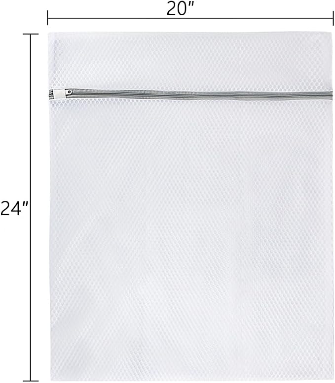 Vivifying XL Large Mesh Laundry Bags, 2 Pack 20 x 24 Inches Honeycomb Mesh Wash - Image 2