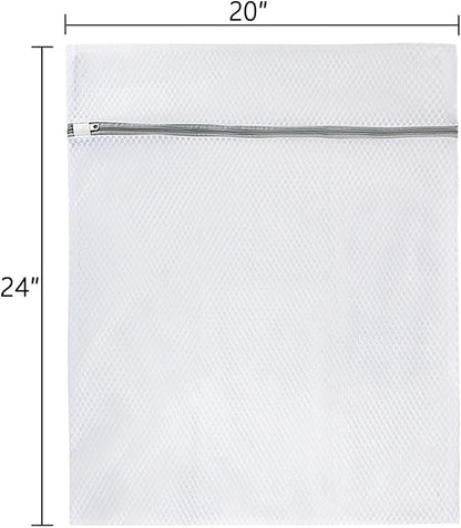Vivifying XL Large Mesh Laundry Bags, 2 Pack 20 x 24 Inches Honeycomb Mesh Wash - Image 2