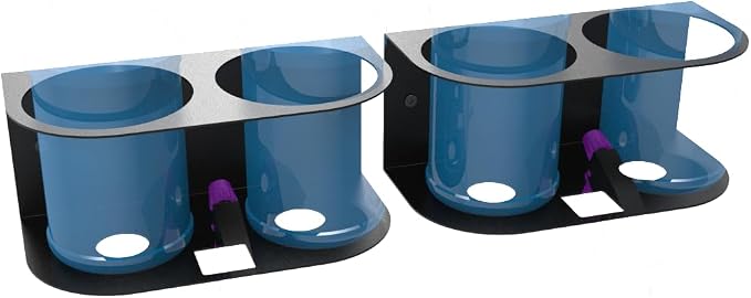 JINGCHENGMEI 2Pcs of 2 Spray Bottles Holder, Steel Wall Mount Storage Organizer - Image 2