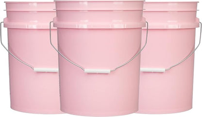 House Naturals 5 Gallon Pink Food Grade Plastic Storage Bucket - Image 2