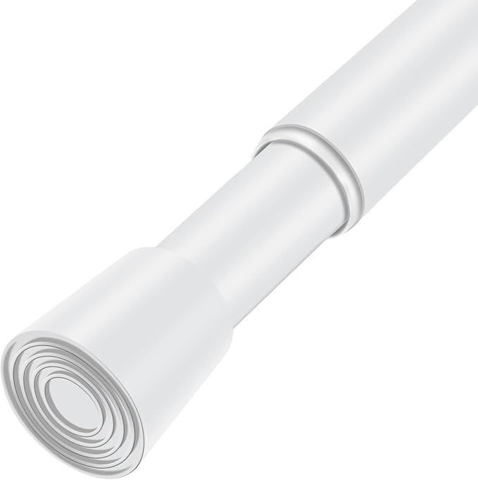 White Adjustable Shower Curtain Rod 28-64 Inches 1pc, 7/8" Diameter Anti-slip by Unknown