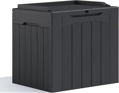 Patiolife 30 Gallon Resin Deck Box, Small Outdoor Storage by Patiowell