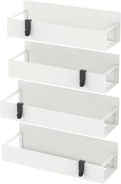 Metal Magnetic Spice Rack for Refrigerator Cream White, 4 Pack | Magnetic - Image 6