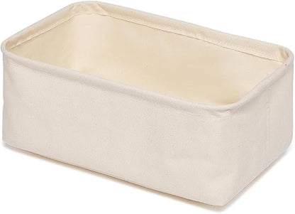 Foldable Storage Bins with Lids Cotton Canvas Rectangular Storage Box Ideal by YONBEN