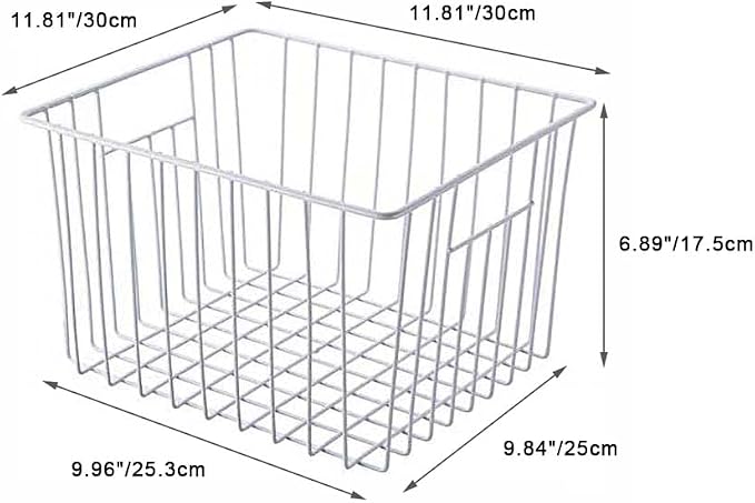SANNO Freezer Baskets Pantry Wire Storage Basket Bins, Refrigerator Organizer - Image 8
