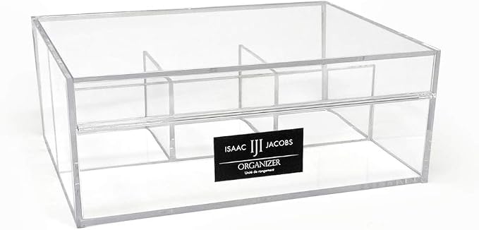 Isaac Jacobs 4-Compartment Clear Acrylic Organizer by IsaacJacobs