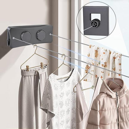 Retractable Clothesline Indoor & Outdoor, 16.7 Ft Clothes Line Outdoors - Image 2