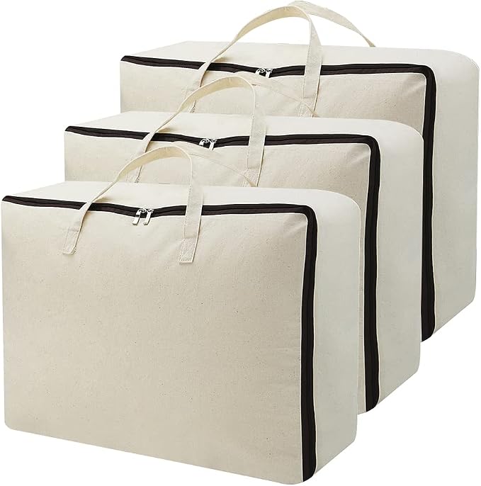 AMJ Set of 3, Canvas Storage Bag by OrderlyhomeBoundlesslove