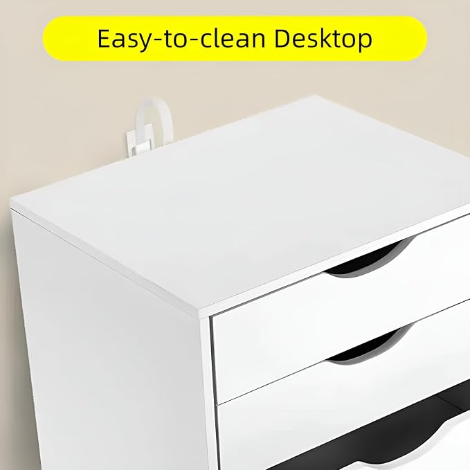TUSY 7 Drawer Storage Organizer on Wheels, Mobile File Cabinet - Image 7