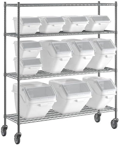 18x60 Inch Chrome Wire Shelving Unit by Glownary