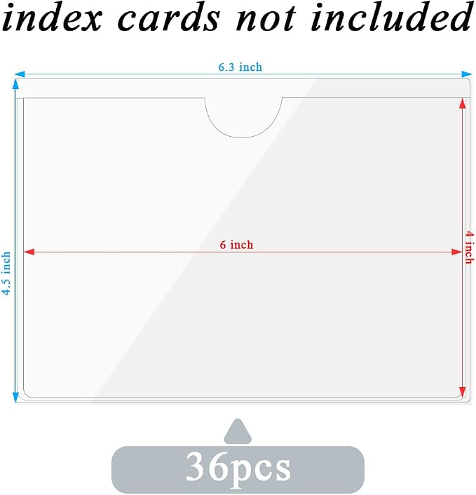 36 Pack Self-Adhesive Index Card Pockets - Image 2