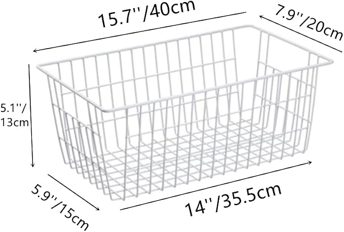 Wire Storage Basket Freezer Organizer Bins Food Storage Baskets - Image 5