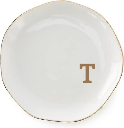 Initials Ring Dish Jewery Tray by VINCOMIC