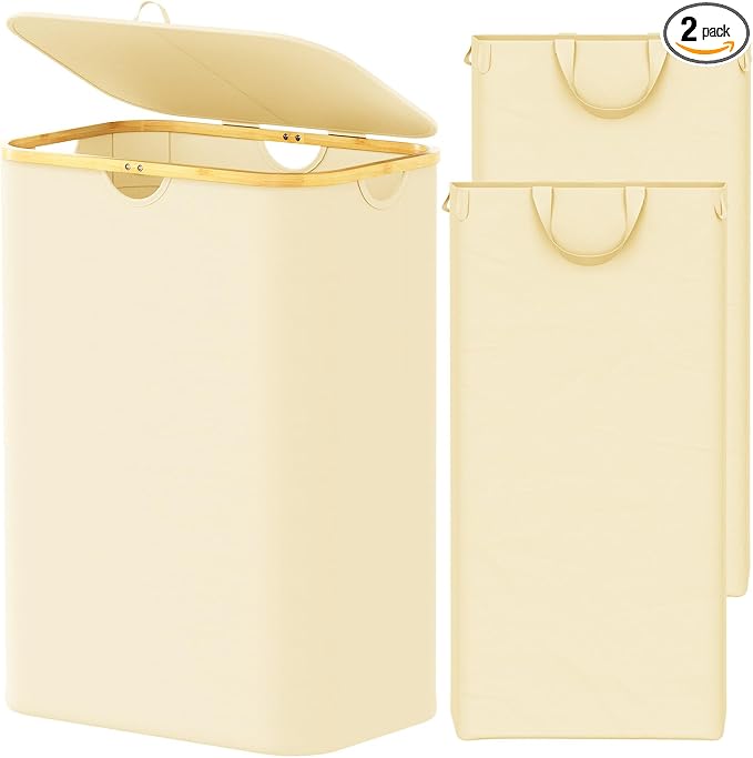 SpaceAid Double Laundry Hamper 2 Section by SpaceAid