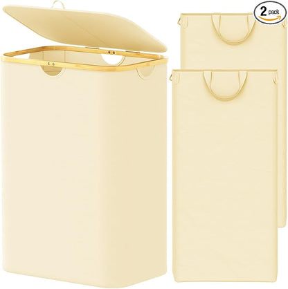 SpaceAid Double Laundry Hamper 2 Section by SpaceAid