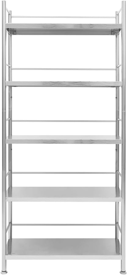 5-Tier Stainless Steel Shelf, Heavy Duty Storage Rack - Image 8