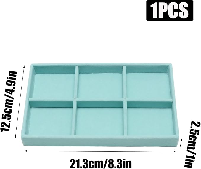 Velvet Jewelry Trays for Drawers, Earring Necklace Bracelet Holder Organizer - Image 2