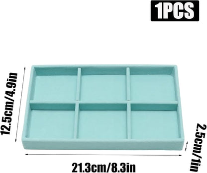 Velvet Jewelry Trays for Drawers, Earring Necklace Bracelet Holder Organizer - Image 2