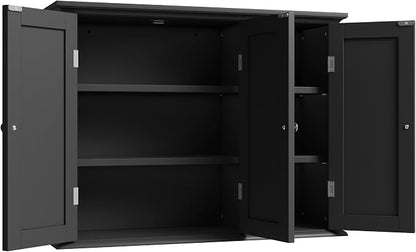 ChooChoo Laundry Cabinet with 3 Doors and Adjustable Shelves | 9.06"D x 31.1"W - Image 9