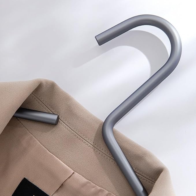 Premium Matte Titanium Gray Aluminum Coat Hangers 10 Piece Set, 16.5” Extra - Image 7