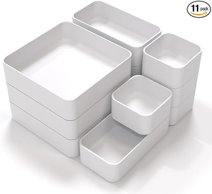 CHANCETSUI 11-Piece Stackable Drawer Organizer Set, Stationery, Utensils in by CHANCETSUI