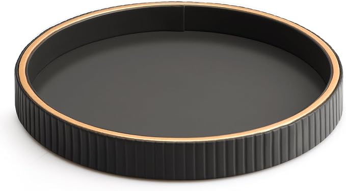 SANZIE Leather Desktop Storage Organizer Premium Serving Tray by SANZIE