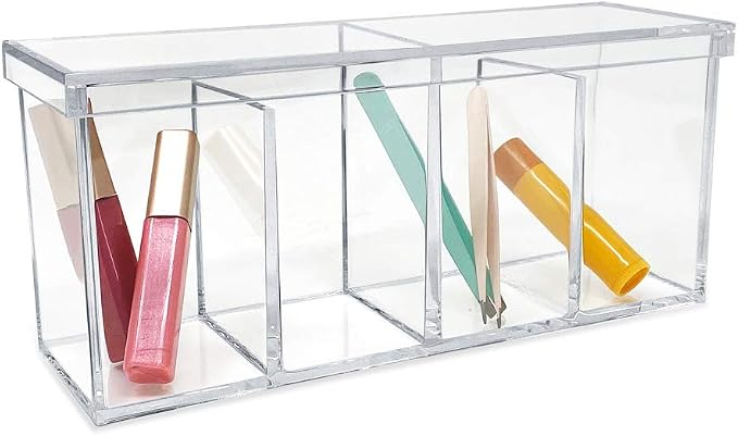 Isaac Jacobs 4-Compartment Clear Acrylic Organizer - Image 5