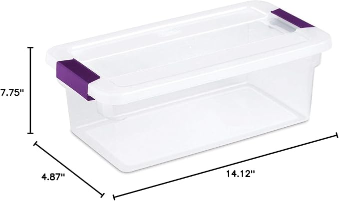 Sterilite 17511712 6 Quart Clearview Latch Storage Container - Image 7