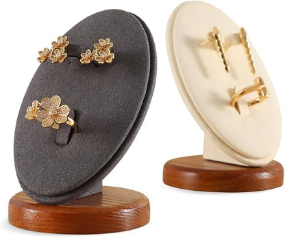 Ring Holder, Jewelry Display for Vendors, Wooden Earring Display, Premium - Image 4