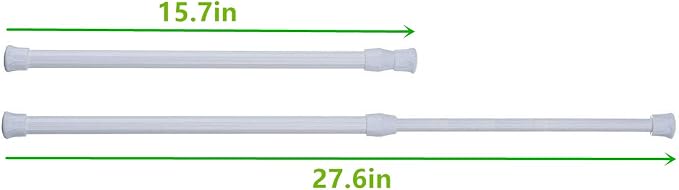 Tension Rods, 4 Pack 15.7-28 Inches Adjustable Spring Steel Cupboard Bars - Image 2