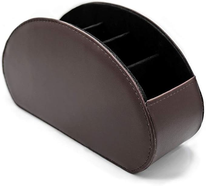 Remote Control Holder Organizer Table Desk Leather Control Storage TV Remote - Image 5