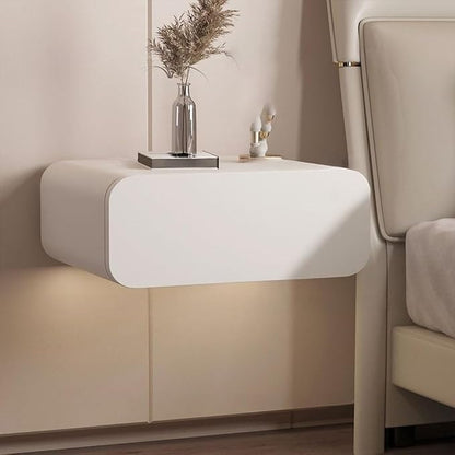 Floating Nightstand Wood Bedside Table Wall Mounted Night Stand Floating Shelf by Unknown