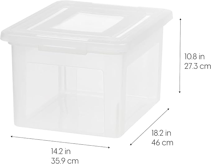 IRIS USA File Box, Plastic File Organizer - Image 4