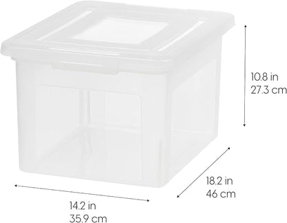 IRIS USA File Box, Plastic File Organizer - Image 4