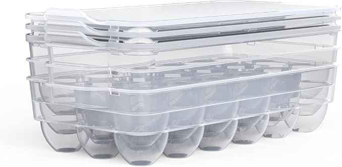 Clear Covered Egg Holder 3-Pack, Plastic Egg Storage - Image 8