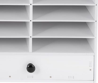 Literature Organizer 32 Slots Office Mailbox Cubbies PVC Desk Mail Sorter - Image 9