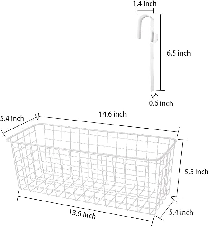 Bedside Hanging Wire Basket for Storage Bedside Caddy Hanging Organizer Bunk - Image 2