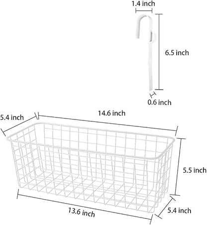 Bedside Hanging Wire Basket for Storage Bedside Caddy Hanging Organizer Bunk - Image 2