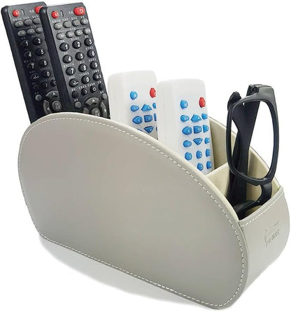 Remote Control Holder Organizer Stable Table Desk Leather Cases Control Storage by Fosinz