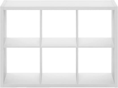 Furinno CUBICLE 6-Cube Book Shelf, Extra Thick Frame Bookshelf, Horizontally & - Image 13