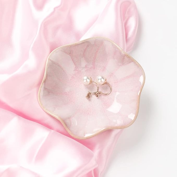 Binoster Ceramic Leaf Jewelry Dish, Modern Jewelry Holder, Small Ring Dish - Image 2
