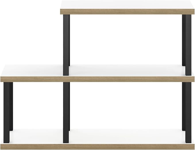 Furinno Turn-N-Tube No Tools Decorative Display Shelf, 3-Tier Ladder, Solid - Image 6